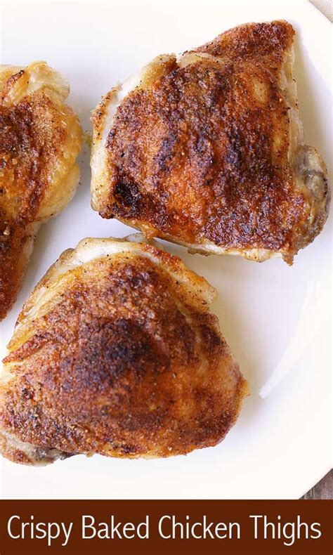 So here we go, give one (or three) of these diabetic chicken. Baked Chicken Thighs | Recipe | Crispy baked chicken ...