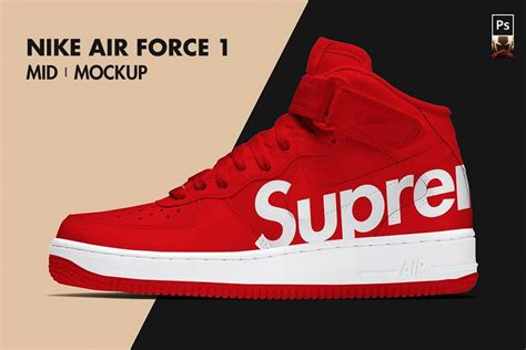 Download NIKE AIR FORCE 1 Mid | Mockup