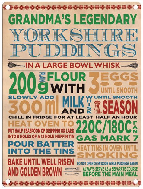 Yorkshire Pudding The Original Metal Sign Company