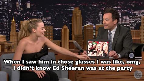 margot robbie was partying with prince harry but she thought it was ed sheeran