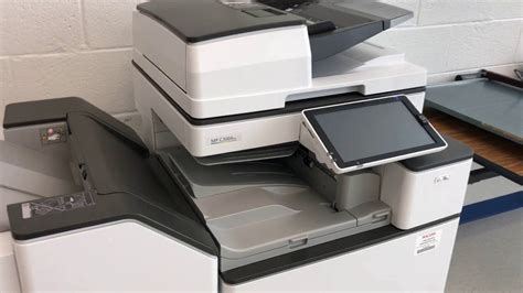 Print colorful output at up to 45 pages per minute (ppm). Ricoh MP C3004ex Copier - YouTube