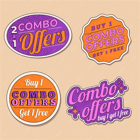 Free Vector Combo Offers Labels Collection
