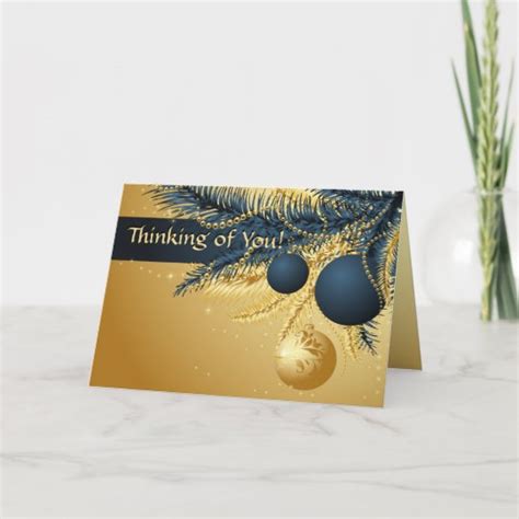 Thinking Of You Christmas Holiday Card