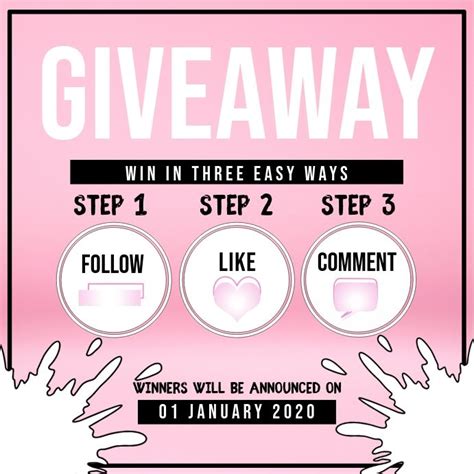 Giveaway Template | Giveaway graphic, Instagram giveaway ...