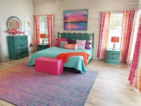 Aqua Pink Orange And Purple Beachy Room 1000 Modern
