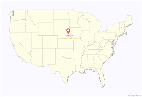 Map Of Schuyler City Nebraska