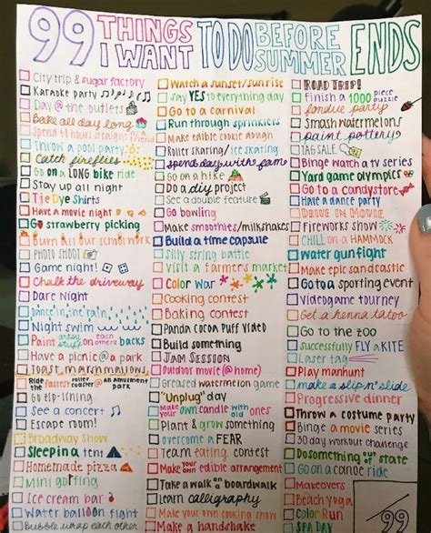 Bucket List Board Summer Bucket List Sleepover Bucket List