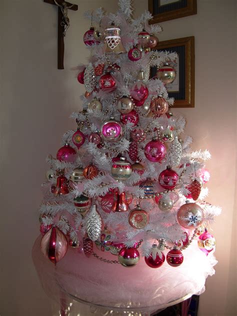 My Vintage Christmas Tree In Pretty Pink Pink Christmas Christmas