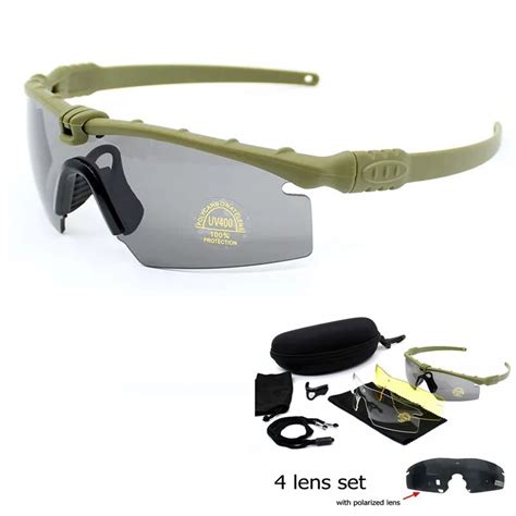 Polarized Tactical Glasses Army Eyewear Military Hunting Shooting Goggles Outdoor Sport