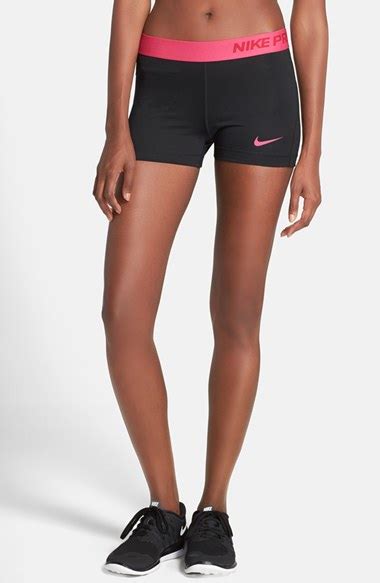 Nike Pro Dri Fit Shorts In Black Black Vivid Pink Vivid Pink Lyst