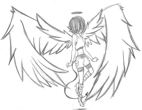 Devil And Angel Drawing At Getdrawings Free Download