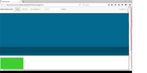 Html Why Web Page Is Showing A Horizontal Scroll Bar Even It Fits On