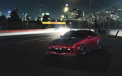 Download Wallpapers Nissan 180sx 4k Tuning 1993 Cars Drift Cars