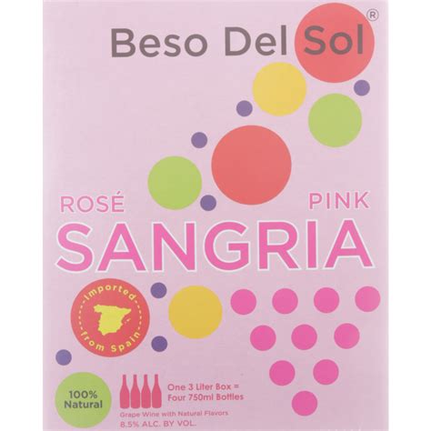 Beso Del Sol Sangria Pink Sangria 30 L Applejack