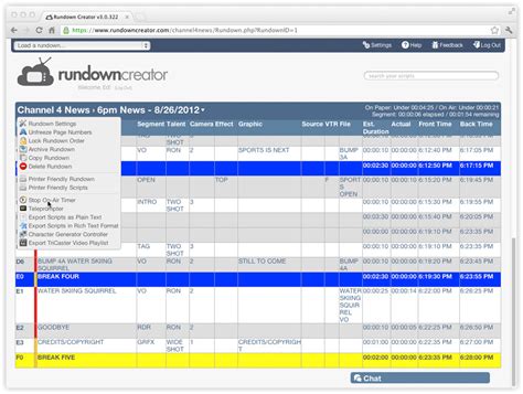 Show rundown the show rundown's purpose is to give you a professional template to help you organize your show. Timing 101 | Rundown Creator | broadcast television rundown software
