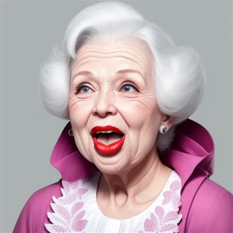 free photo enhancer online white granny tongue out facial