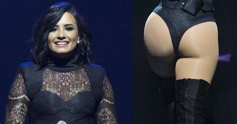 Demi Lovato Flashes Ass In Sexy Black Thigh High Boots