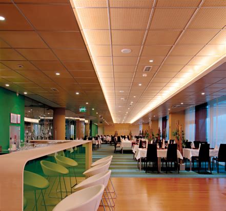 One of the material used is wood and wood composite. Wood Ceilings (Armstrong World Industries (Ceilings Div))
