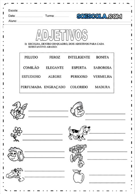 Texto Com Adjetivos E Substantivos Educa