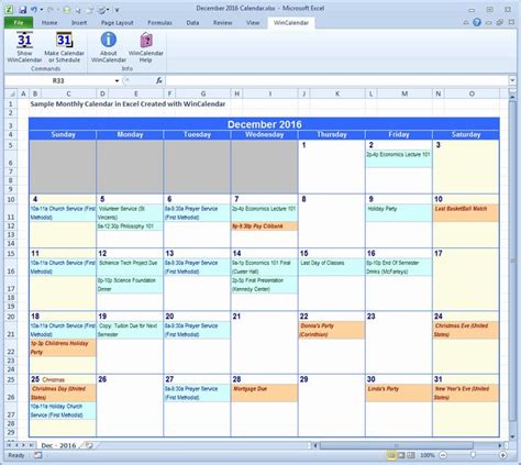 Monthly Schedule Template Excel New Wincalendar Excel Calendar Creator