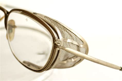Vintage Safety Goggles Glasses With Wire Mesh Sides C 1940s