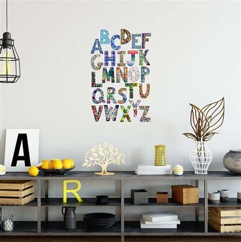 Alphabet Decals Removable Letter Stickers Vinyl Initial Kidsroom