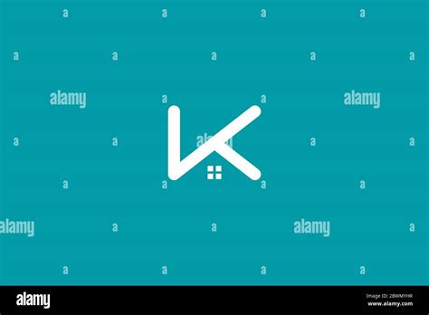 logotipo de la casa logotipo de las propiedades inmobiliarias con la letra k iniciales