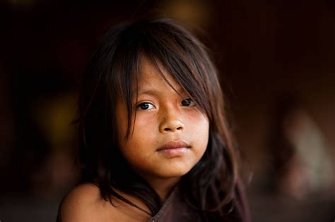 A Child In A Brazilian Village Ashaninka Indian Village Apiwtxa