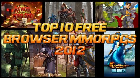 Free to play mmorpg & mmo games. Top 10 Free MMORPG Browser Based Games for 2012 - YouTube