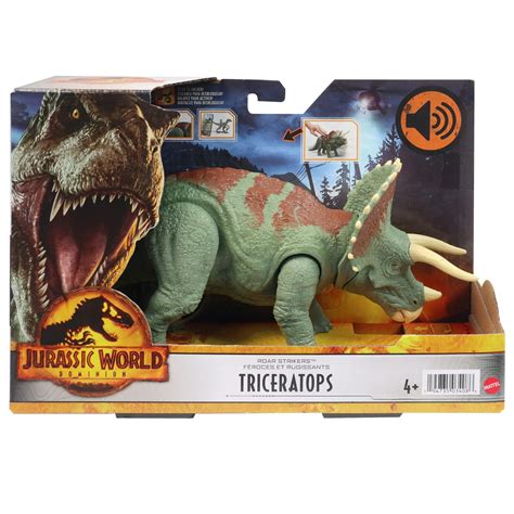 Buy Jurassic World Dominion Roar Strikers Triceratops Dinosaur Action Figure With Roaring Sound