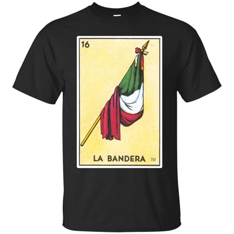La Bandera Card Loteria Shirt Mexican Flag Tarot Teenavy
