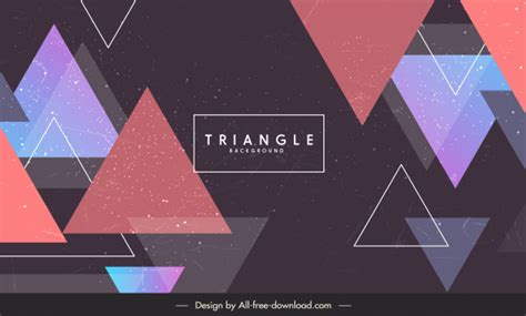Triangles Background Modern Flat Colorful Design Vector Abstract Free
