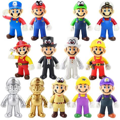 2021 13 Styles Super Mario Doll Toys 13cm Pvc Cartoon Model Mario Cos