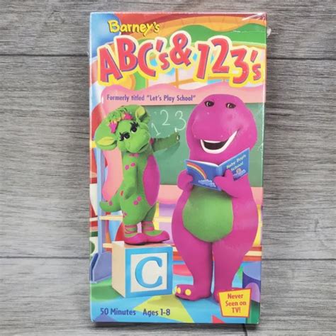Barneys Abcs And 123s Vhs Formerly Lets Play School Read 3399