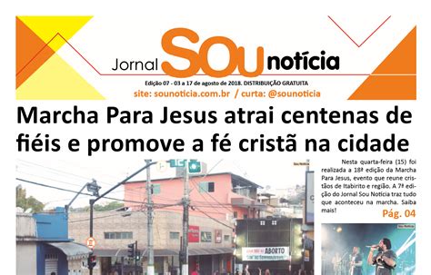 Sétima Edição Do Jornal Sou Notícia Já Está Nas Ruas Sou Notícia Sn