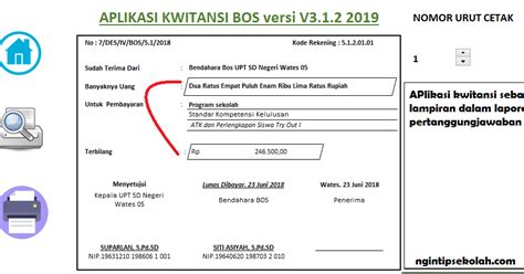 Kwitansi Bos 2021 Terbaru