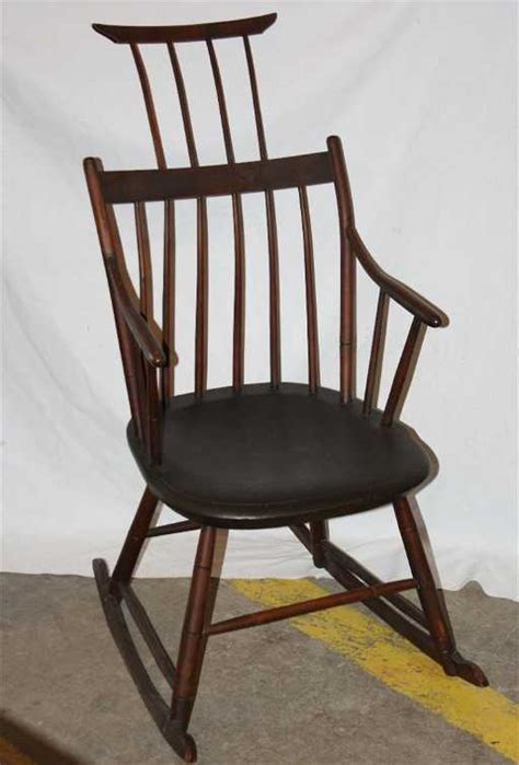 Antique American Windsor Comb Back Rocking Chair