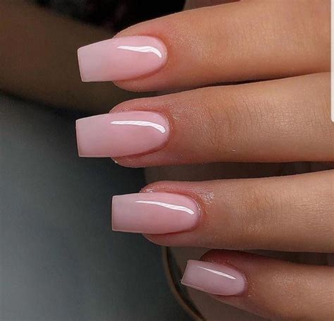 Pink French Tips Square Acrylic Nails