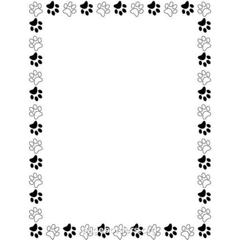 Paw Print Border Clipart And Other Clipart Images On Cliparts Pub