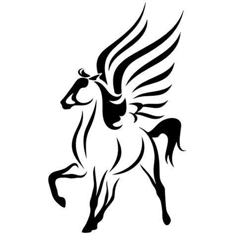 Lovely Pegasus Outline Sticker