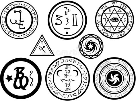 Alchemical Symbols And Magickal Sigils Stock Vector Illustration Of