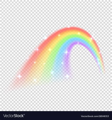 Shine Rainbow Isolated On Transparent Royalty Free Vector