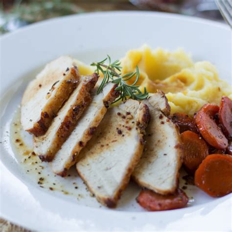 Put the pork loin in the oven along with the vegetable tray. Apple Glazed Pork Tenderloin and Carrots {with Roasted ...