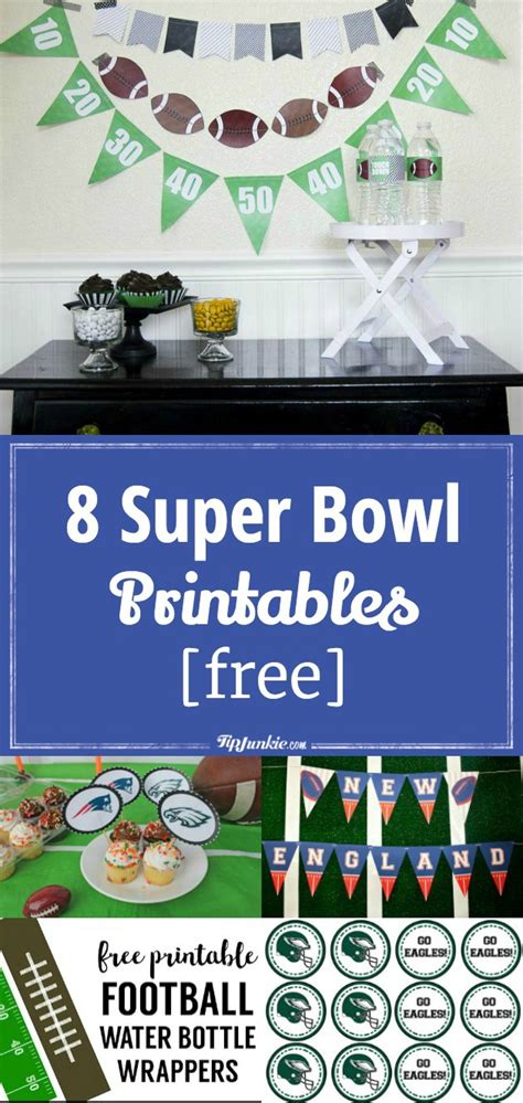 8 Super Bowl Printables Free Tip Junkie