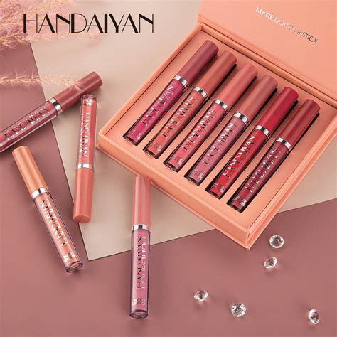 HANDAIYAN Colors Box Matte Liquid Lipstick Set Professional Lips