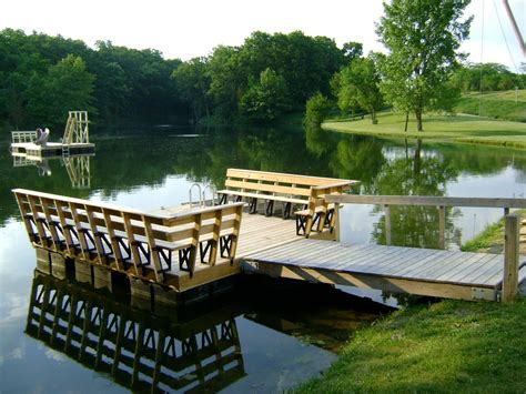 Swim ladder located on dock. Herman Brothers Blog: Building Floating Docks | Lake dock ...