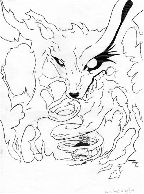 Anime Nine Tail Fox Coloring Pages