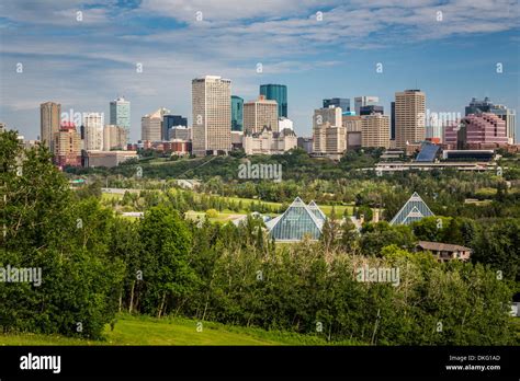 The City Skyline From Above The Muttart Conservatory In Edmonton