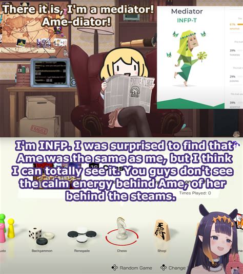 Ame Is The Same Mbti Personality Type As Ina Rhololive
