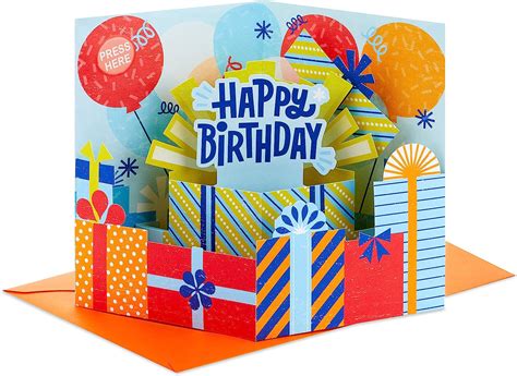 Buy Hallmark Paper Wonder Musical Pop Up Birthday Card Birthday Presents Plays Happy Birthday